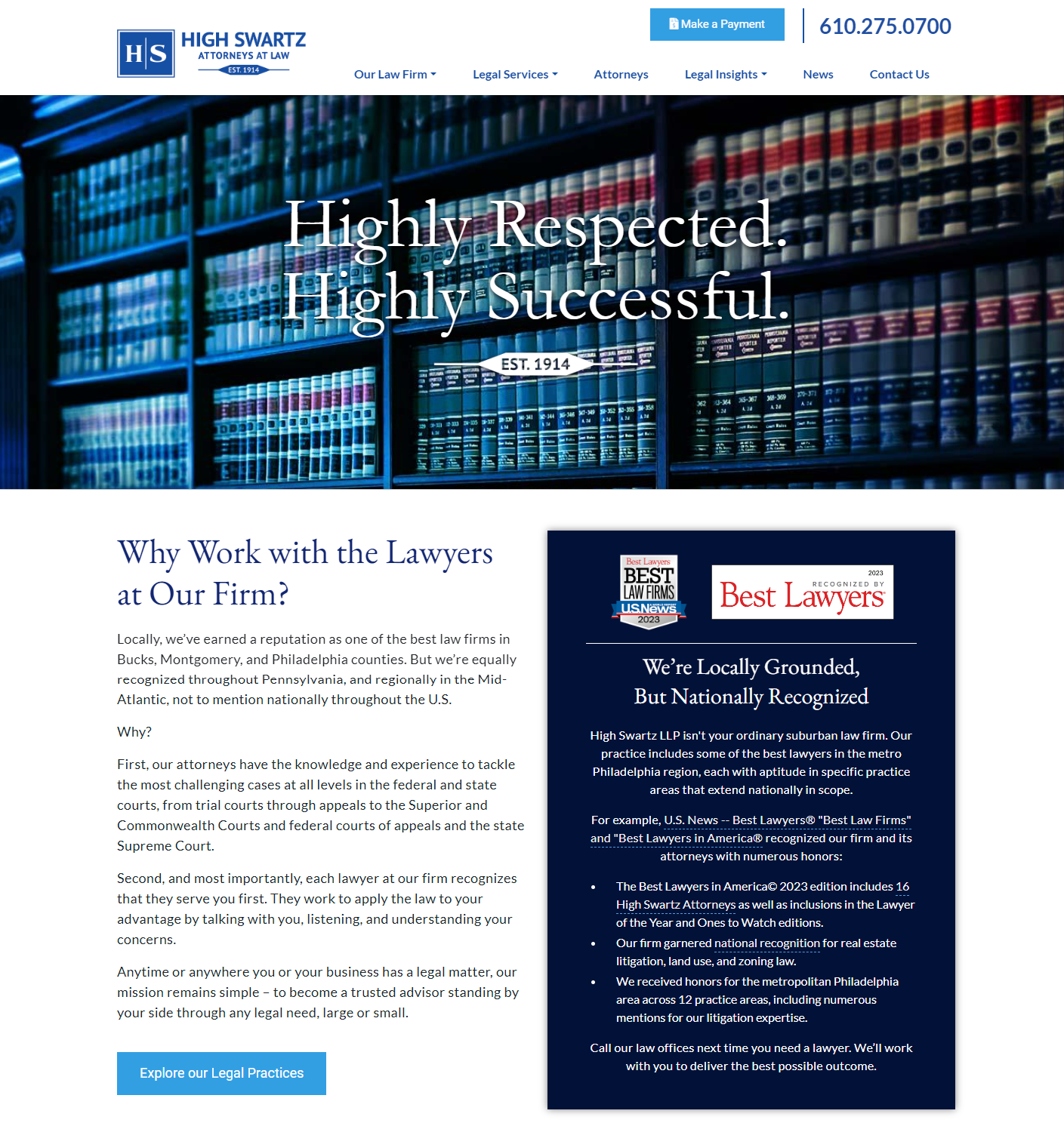 Law Firm Home Page | Website Maintenance and Redesign 